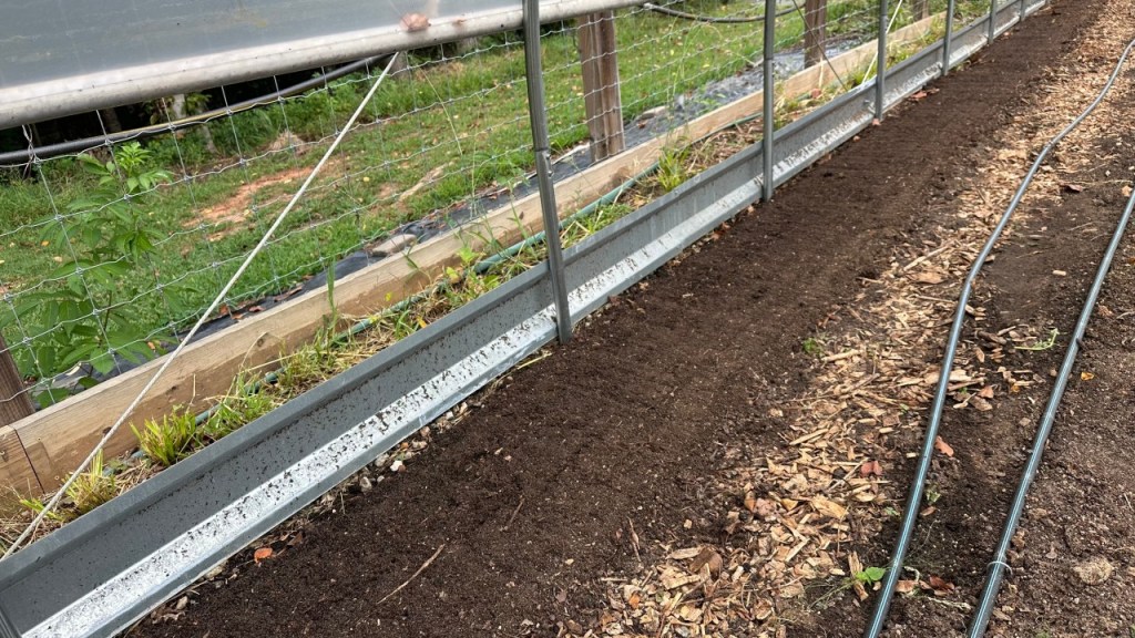 Cleared bed, drip lines ready. Blank slate for the next planting.