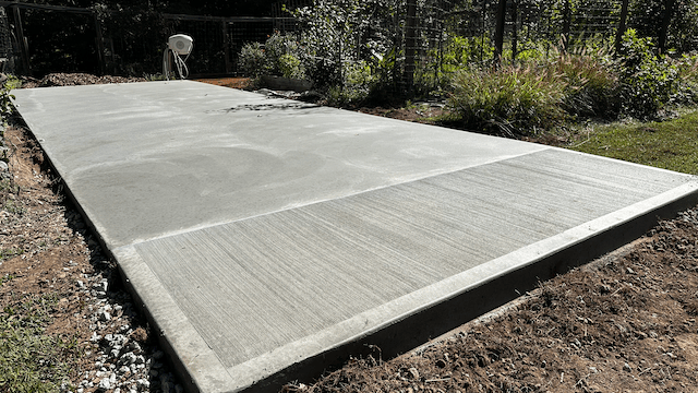 Concrete pad for 12x32 greenhouse