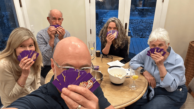 Playing Five Crowns for the first time with my wife, sister and parents. So grateful to have family who are fun to be around.